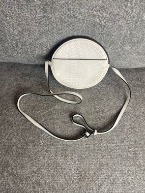 White Round Crossbody Bag - Minimal Women's Shoulder Bag Patricia Nash